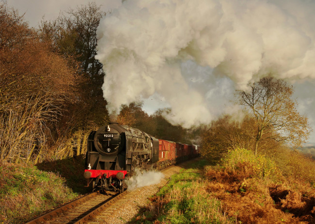 Обои картинки фото техника, паровозы, паровоз, рельсы, дорога, железная