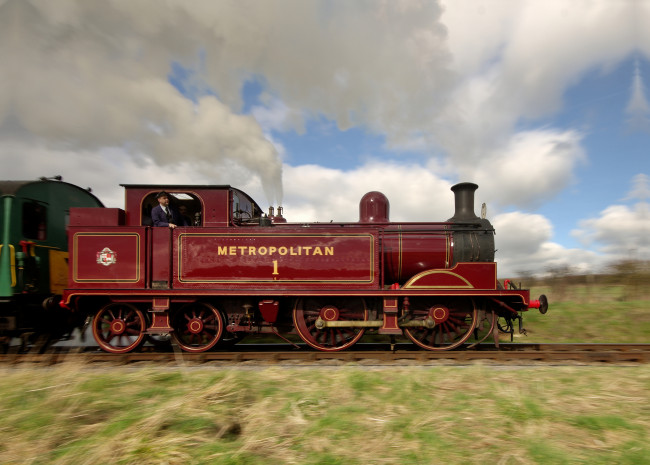 Обои картинки фото техника, паровозы, паровоз, рельсы, дорога, железная