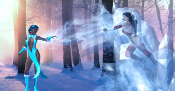 Картинка 3д+графика фантазия+ fantasy магия фон взгляд девушки