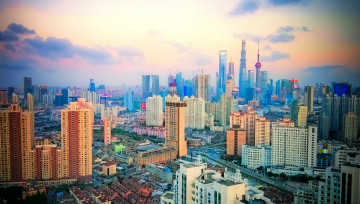 Картинка shanghai города шанхай+ китай панорама