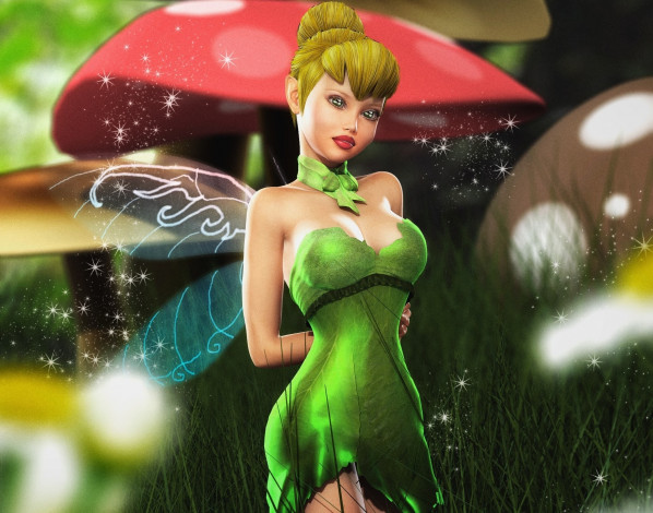 Обои картинки фото 3д графика, эльфы , elves, фон, взгляд, фея