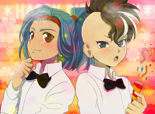 обоя аниме, inazuma eleven, двое
