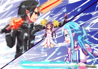 Картинка аниме sword+art+online кирито асуна