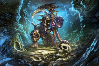 Картинка фэнтези существа существо пещера оружие монстр