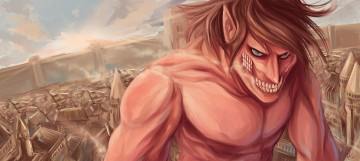 Картинка аниме shingeki+no+kyojin атака титанов