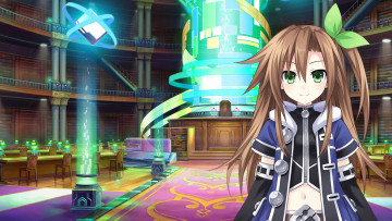 Картинка аниме hyperdimension+neptunia девушка взгляд фон