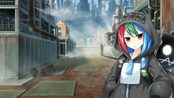 Картинка аниме hyperdimension+neptunia девушка взгляд фон