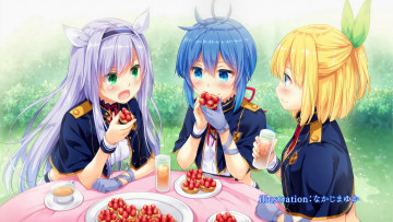 обоя аниме, rokudenashi majutsu koushi to akashic records, девушки, взгляд, фон