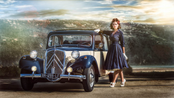 Картинка автомобили -авто+с+девушками платье