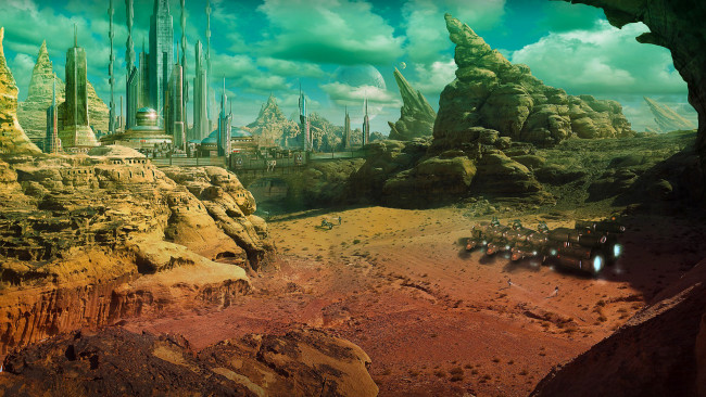 Обои картинки фото фэнтези, иные миры,  иные времена, город