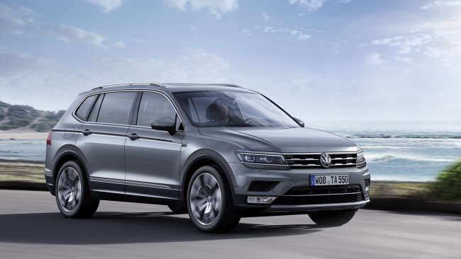 Обои картинки фото volkswagen tiguan allspace highline 4motion 2018, автомобили, volkswagen, 4motion, highline, 2018, allspace, tiguan