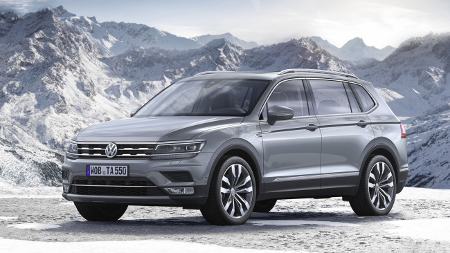 Обои картинки фото volkswagen tiguan allspace highline 4motion 2018, автомобили, volkswagen, 2018, 4motion, highline, tiguan, allspace
