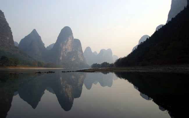 Обои картинки фото природа, реки, озера, горы, скалы, деревья, озеро