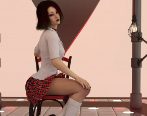 Картинка 3д+графика люди+ people фон взгляд девушка