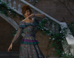 Картинка 3д+графика люди+ people фон взгляд девушка