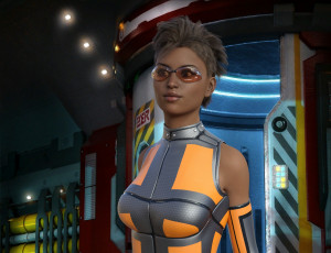 Картинка 3д+графика люди+ people взгляд фон девушка