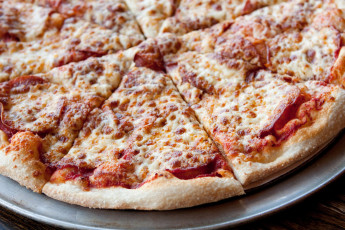 Картинка еда пицца бекон