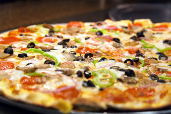 Картинка еда пицца перец маслины