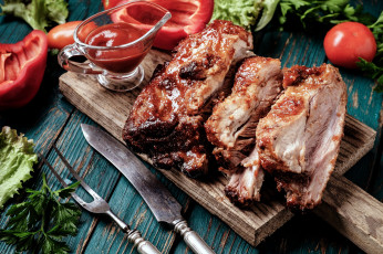 Картинка еда мясные+блюда соус перец мясо