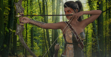 Картинка 3д+графика амазонки+ amazon взгляд фон девушка