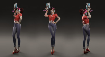 Картинка 3д+графика фантазия+ fantasy девушка фон взгляд