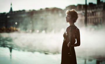 Картинка музыка -другое улица скрипка взгляд девушка