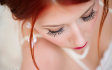 Картинка девушки -unsort+ лица +портреты крупно ресницы рыжая