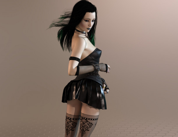 Обои картинки фото 3д графика, люди , people, фон, взгляд, девушка