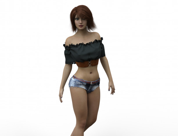 Обои картинки фото 3д графика, люди , people, девушка, взгляд, фон