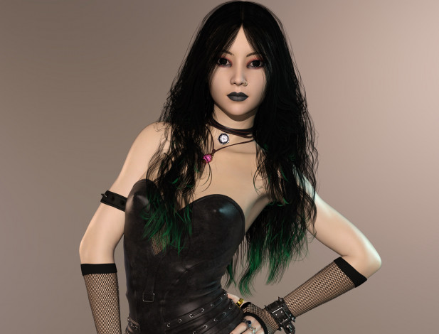 Обои картинки фото 3д графика, люди , people, девушка, фон, взгляд