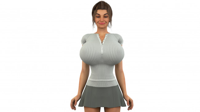 Обои картинки фото 3д графика, люди , people, взгляд, девушка, фон