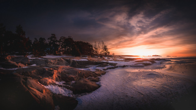 Обои картинки фото природа, восходы, закаты, простор