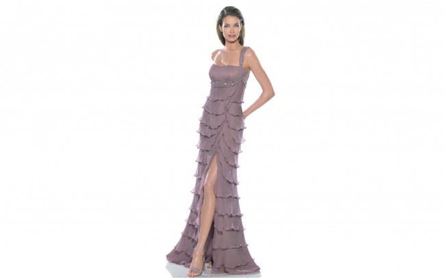 Обои картинки фото девушки, -unsort , брюнетки, темноволосые, русая, улыбка, платье