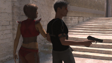 Картинка 3д+графика фантазия+ fantasy фон взгляд девушка