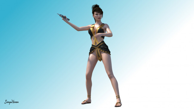 Обои картинки фото 3д графика, амазонки , amazon, фон, взгляд, девушка