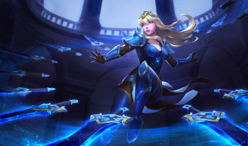 Картинка видео+игры league+of+legends девушка мечи прыжок irelia