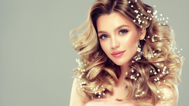 Обои картинки фото девушки, - лица,  портреты, блондинка, локоны