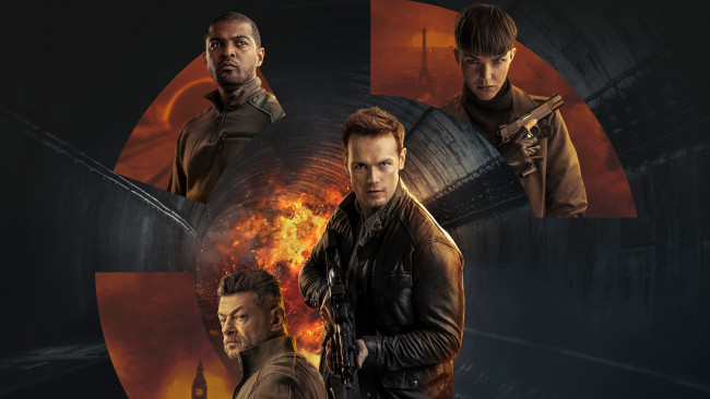 Обои картинки фото sas,  red notice ,  2021 , кино фильмы,  red notice, red, notice, sam, heughan, ruby, rose, andy, serkis, noel, clarke, cпецслужба, сигнал, тревоги, боевик, постер