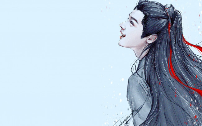 Обои картинки фото рисованное, кино,  мультфильмы, вэй, усянь, лицо