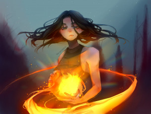 Картинка фэнтези магия девушка