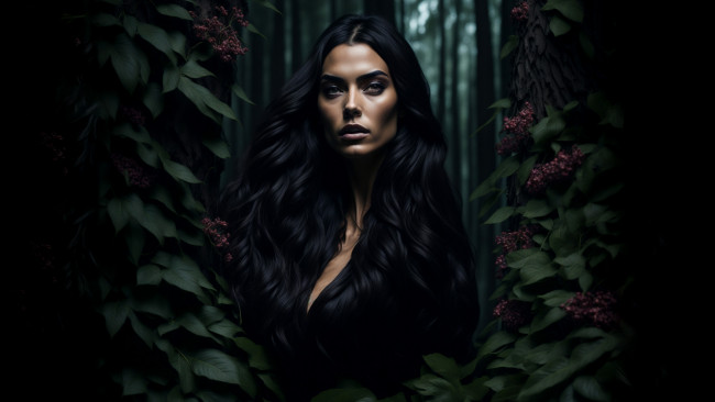 Обои картинки фото рисованное, люди, нейросети, графика, нейроарт, ai, art, нейронные, сети, рисунки, нейро, искусство, девушка, в, листве