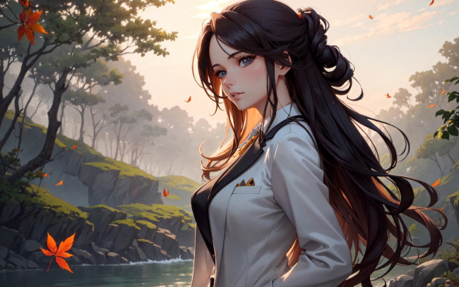 Обои картинки фото аниме, пейзажи,  природа, нейросети, графика, нейроарт, ai, art, нейронные, сети, рисунки, нейро, искусство