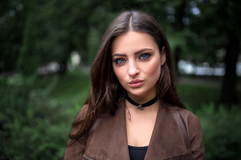 Картинка девушки -+лица +портреты шатенка лицо куртка