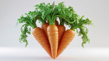 Картинка 3д+графика еда- food морковь