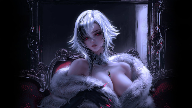 Обои картинки фото аниме, genshin impact, arlecchino, genshin, impact