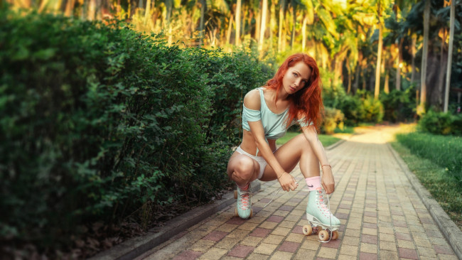 Обои картинки фото девушки, - рыжеволосые и разноцветные, девушка, позирует, сергей, шишлов