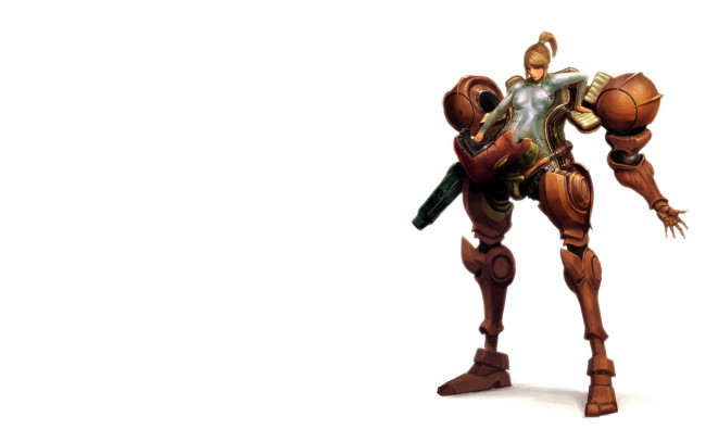 Обои картинки фото видео игры, metroid,  other m, девушка, робот