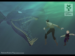 обоя мультфильмы, el, guerrero, sin, nombre