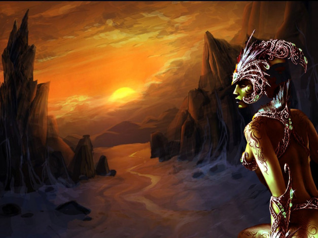 Обои картинки фото фэнтези, девушки