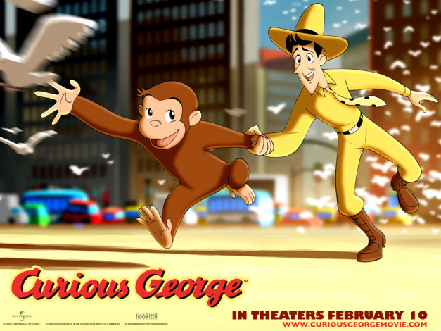 Обои картинки фото мультфильмы, curious, george